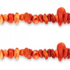 Chips stone beads Classic orange